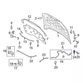 Ford Fusion mk5 13-20 interior hood release handle