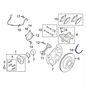Brake hose rear left Ford Ecosport 18-21 FWD