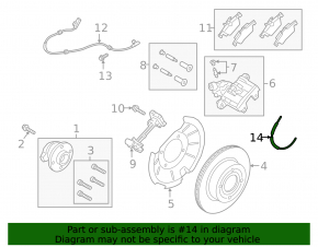 Brake hose rear left Ford Ecosport 18-21 FWD