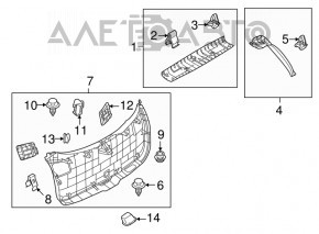 Trunk door trim left Mazda CX-5 13-16 black