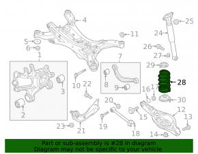 Mazda CX-5 13-16 rear left spring, green/orange stiffness