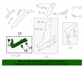 Door sill trim front right Ford Bronco Sport 21-25 black