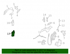 Lower front right door hinge for Mercedes CLA 14-19