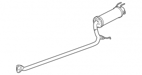 Exhaust Route Middle Section Acura ILX 13-15