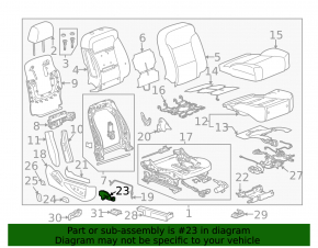 Cadillac ATS 13-19 passenger seat controls with buttons