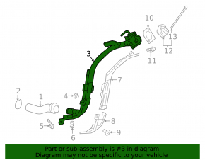 Fuel filler neck Kia Niro 17-19 HEV