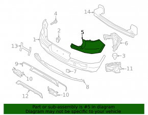 Rear bumper bare right Volvo XC40 19-25
