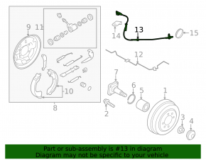 ABS sensor rear right Nissan Versa Note 13-19