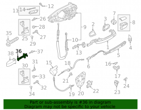 Door limiter rear left Audi A6 C8 19-