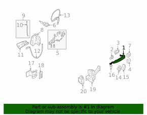 Door handle outer front left BMW X5 E70 07-13 keyless