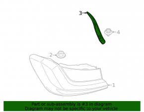 Inner trunk lid light trim left BMW 3 G20 19-