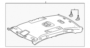 Toyota Camry V55 15-17 USA Headliner Without Sunroof Beige
