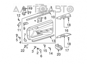 Door trim panel, front right, Toyota Solara 2.4 04-06
