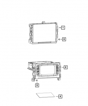 Radio, display, monitor Chrysler 200 15-17 8.4" touchscreen
