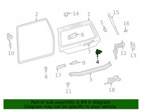 External trunk lid opening handle Lexus LX 98-07