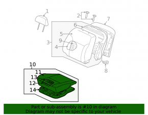 Mitsubishi Galant 04-07 driver's seat without airbag