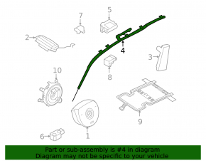 Left side curtain airbag for BMW X6 E71 08-14