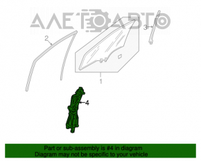 Front left window lifter with motor for Honda Civic 4D 06-09