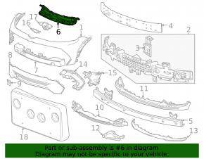 Front bumper bracket central Chevrolet Equinox EV 24-26 no fragment, cracks