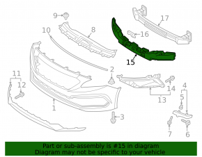 Hyundai Sonata 15-17 Sport Front Bumper Absorber
