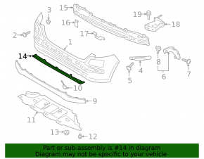 Hyundai Kona 19-21 EV rear bumper trim