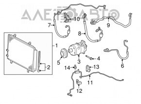 Air conditioning condenser-compressor pipe for Toyota Avalon 05-07