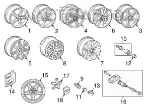 Wheel disk R20 x 8.5J Audi Q5 8R 13-17 curb