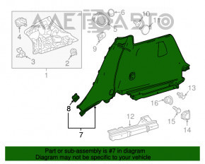 Arch trim right Mercedes GLA 15-20 black