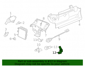 Crankshaft Position Sensor Jaguar F-Pace X761 17-20 3.0t AJ126