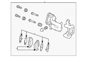 Rear right caliper assembly Nissan Murano 25-26