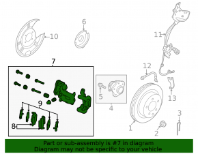 Rear right caliper assembly Nissan Murano 25-26