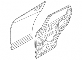 Door bare rear right Mazda CX-30 20-22