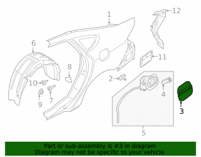 Fuel filler flap Lincoln MKZ 13-20
