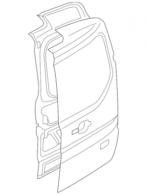 Trunk door bare right Ford Transit Connect MK2 13-17 cargo