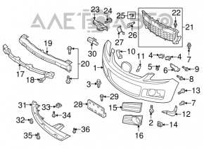 Front bumper mudguard left Mazda CX-7 06-09