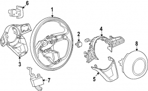 Mazda CX-90 24-26 chrome steering wheel cover for leather steering wheel