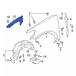 Left underhood trim Ford Explorer 20-