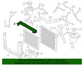 Upper radiator mounting frame BMW X5 F15 14-18 4.4T