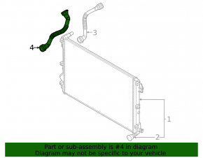 Cooling system hose Hyundai Ioniq 5 22-26 to the radiator