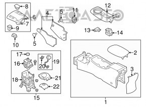 Gearbox shifter Nissan Leaf 11-12