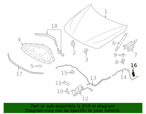 BMW X1 F48 16-22 Interior Hood Lock Handle
