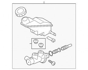 Brake master cylinder with reservoir Hyundai Santa FE 21-23 2.5T
