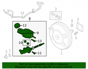 Brake master cylinder with reservoir Hyundai Santa FE 21-23 2.5T