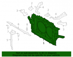 Infiniti FX35 QX70 09-17 radiator panel TV