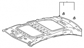 Ceiling trim Lexus ES300h ES350 13-15 gray for panorama