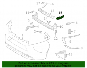 Front bumper mount left Mitsubishi Eclipse Cross 22-26