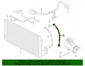 Air conditioning pipe BMW i3 14-20 without heat pump