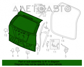 Trunk door bare Honda CRV 12-14 prerest