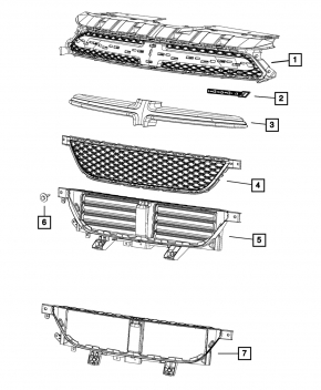 Dodge Dart 13-16 Front Bumper Lower Grille Bracket