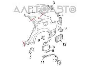 Lexus RX300 RX330 RX350 RX400H Fuel Door Lock 04-09
